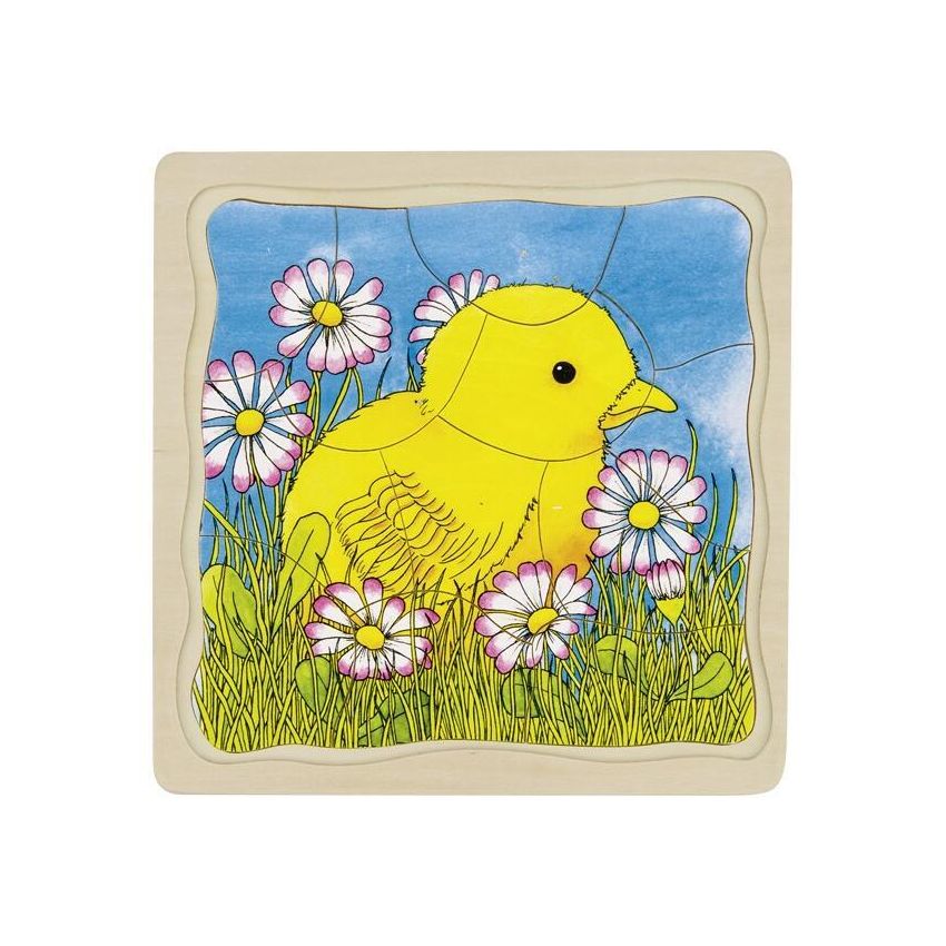 goki - 4 Schichten Puzzle Das Huhn