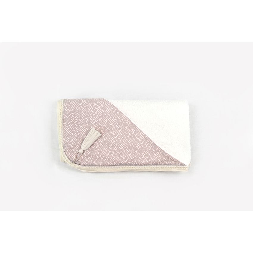Mrs Ertha - Kapuzen- Badetuch Baby Blush Dots