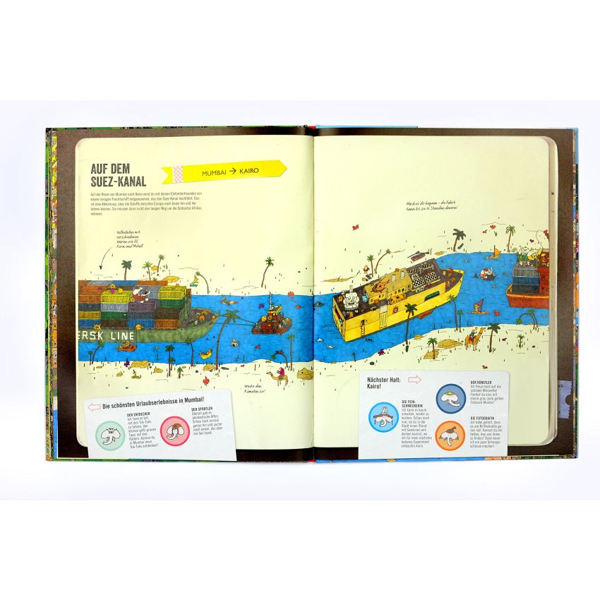 Laurence King Verlag - Mit Elefanten um die Welt - Ein Wimmelbuch für kleine Entdecker