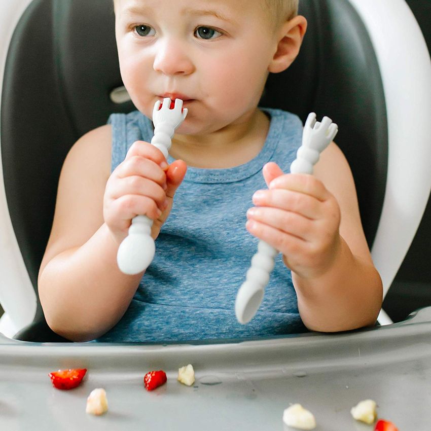 Ryan & Rose - Cutie Tensils Babybesteck Hellgrau