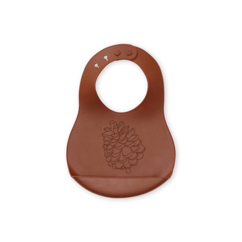 Cam Cam Copenhagen - Silikon- Lätzchen Tannenzapfen Pinecone Caramel