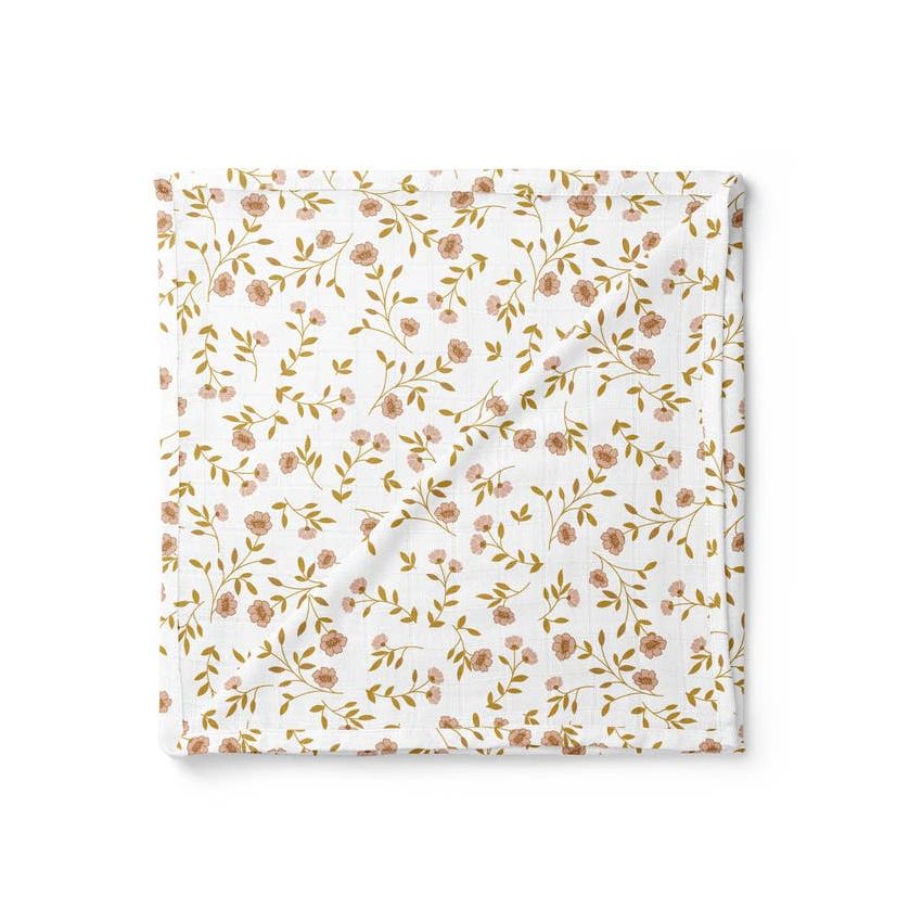The mini scout - Muslin Swaddle Wild Flower White