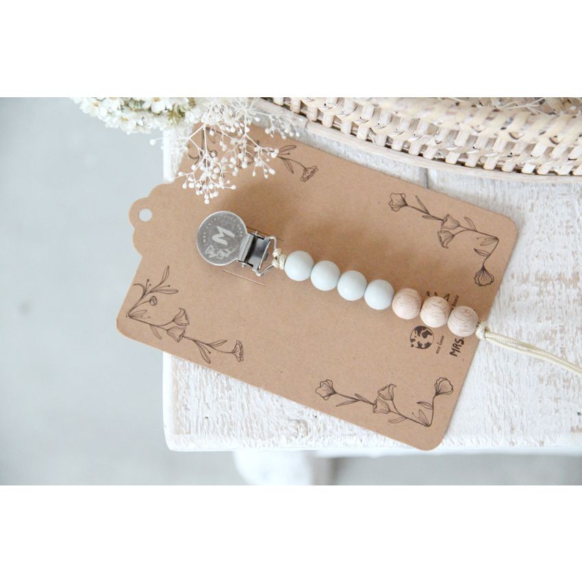 Mrs Ertha - Schnuller Clip Hellgrau