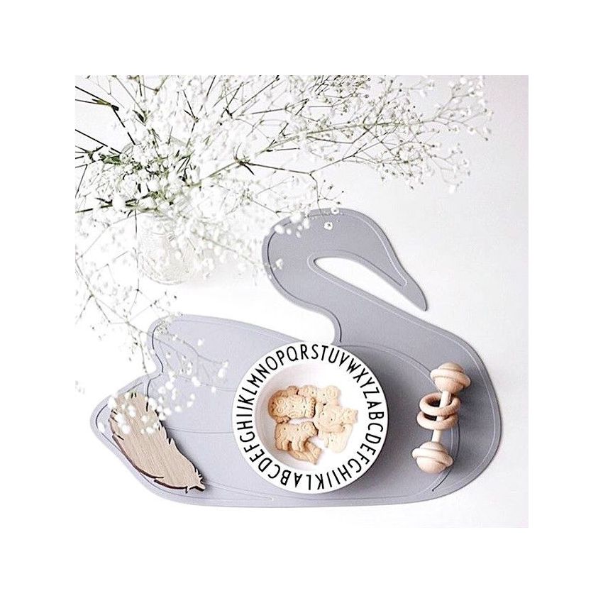 Lille Vilde - Tischset Schwan grau