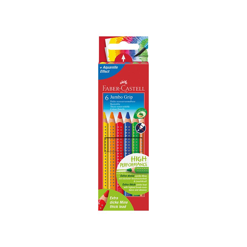 Faber-Castell - Buntstifte Jumbo Grip 6er Pack