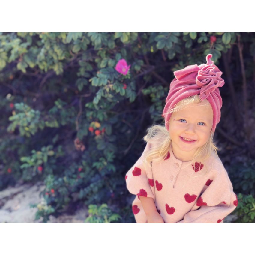 Looks by Luks -  Turban Samt Dusty Pink