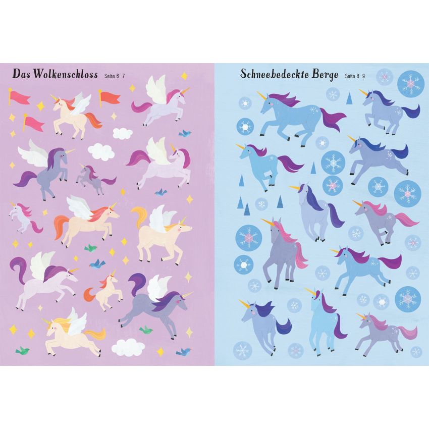 Usborne Verlag - Mein Immer-wieder-Stickerbuch: Einhörner