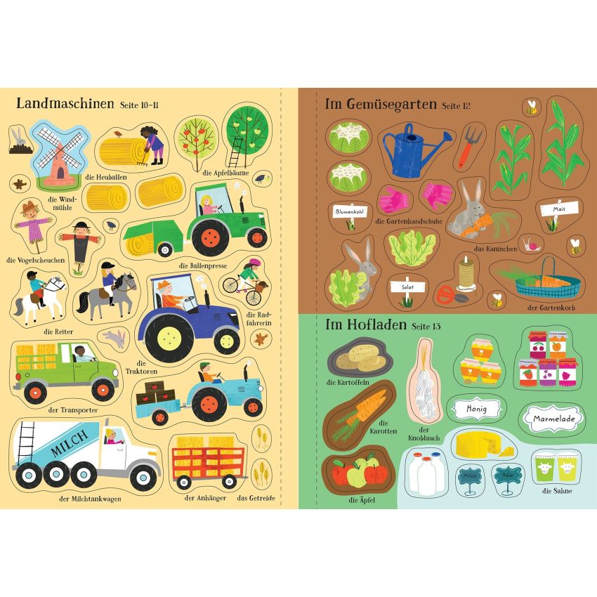 Usborne Verlag - Mein Immer-wieder-Stickerbuch: Auf dem Bauernhof