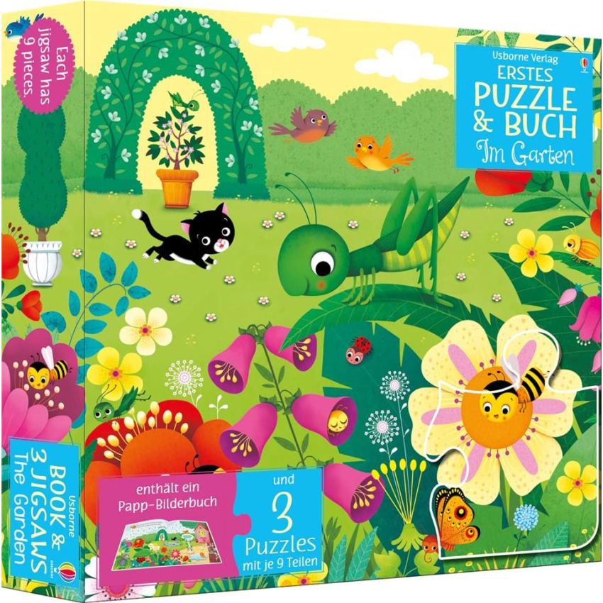 Usborne Verlag - Erstes Puzzle & Buch: Im Garten