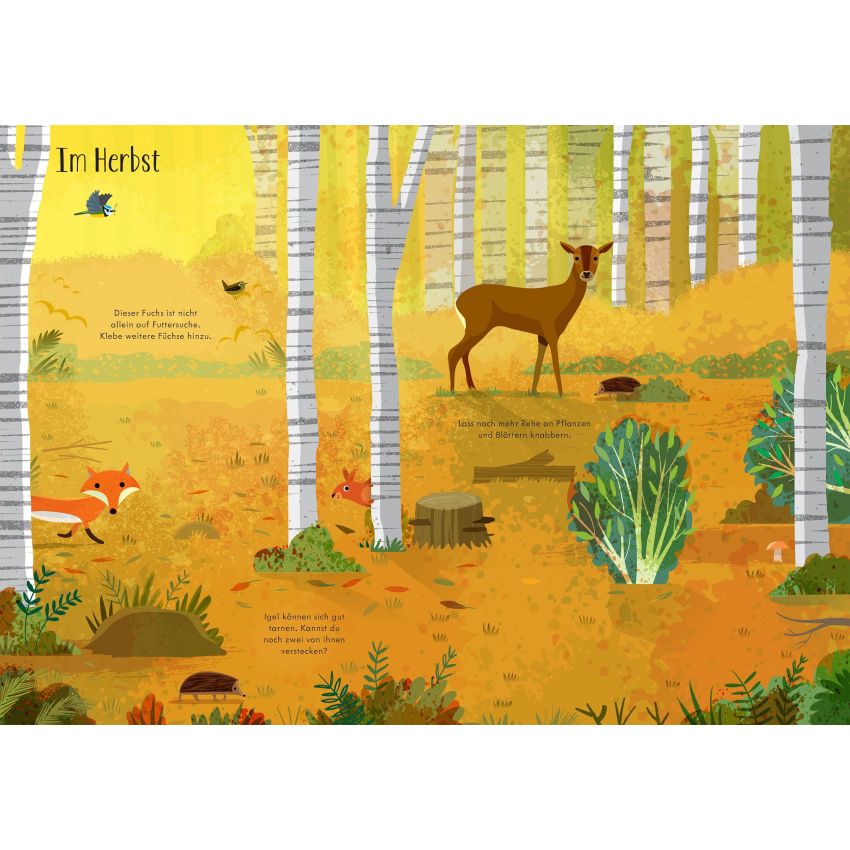 Usborne Verlag - Mein Immer-wieder-Stickerbuch: Im Wald