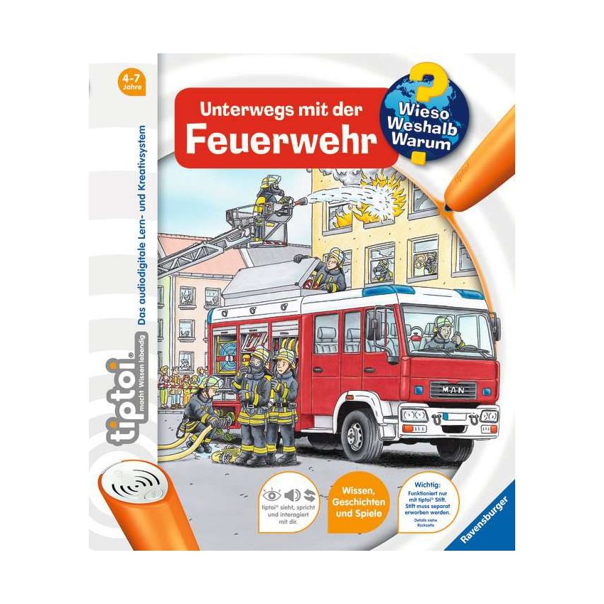Ravensburger tiptoi® - Wieso? Weshalb? Warum? Unterwegs mit der Feuerwehr