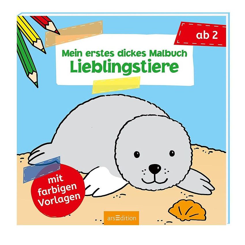 arsEdition - Mein erstes dickes Malbuch Lieblingstiere