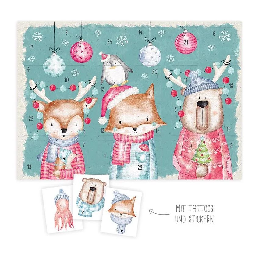 Adventskalender Tattoos Tierfreunde