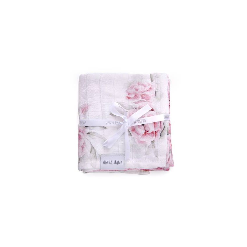 Qbana Mama - 4er Pack Bambus Muslin - Tücher Mullwindeln In Blossom