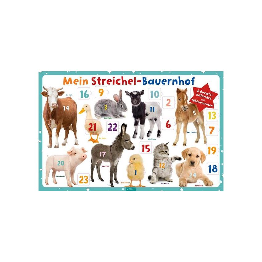 Mein Streichel-Bauernhof. Adventskalender mit Fühlelementen