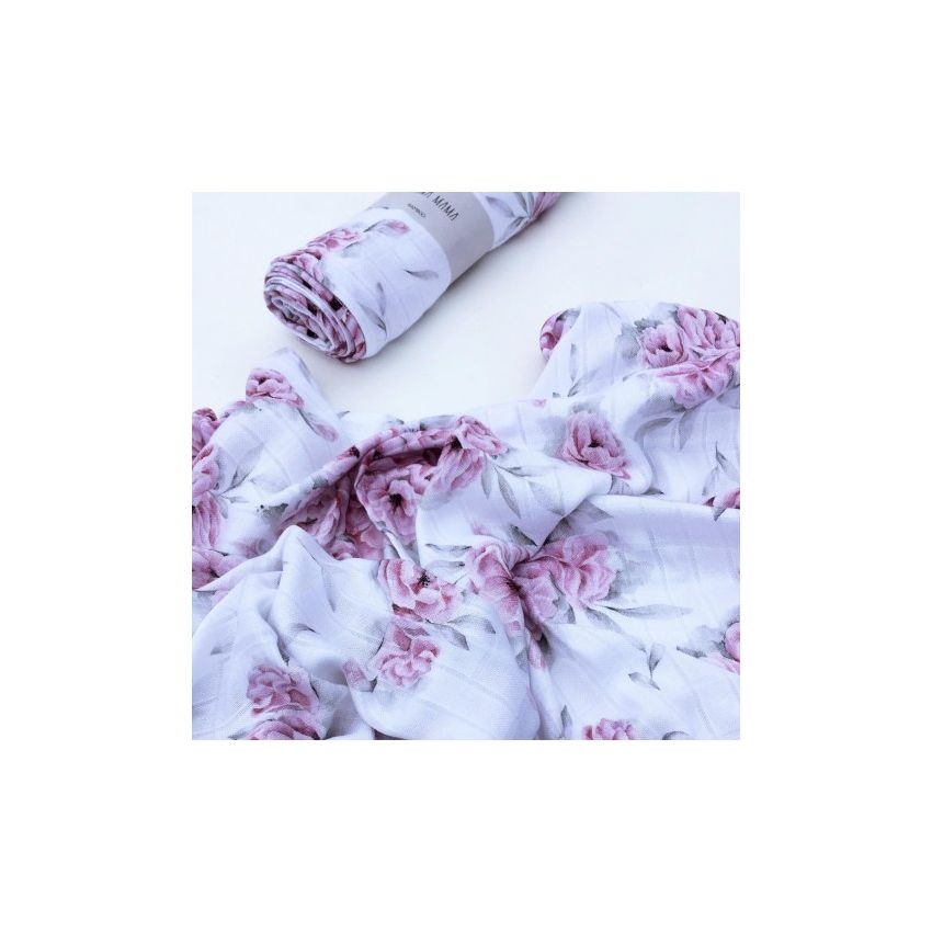 Qbana Mama - Bambus Muslin Swaddle 2er Set Blosssom