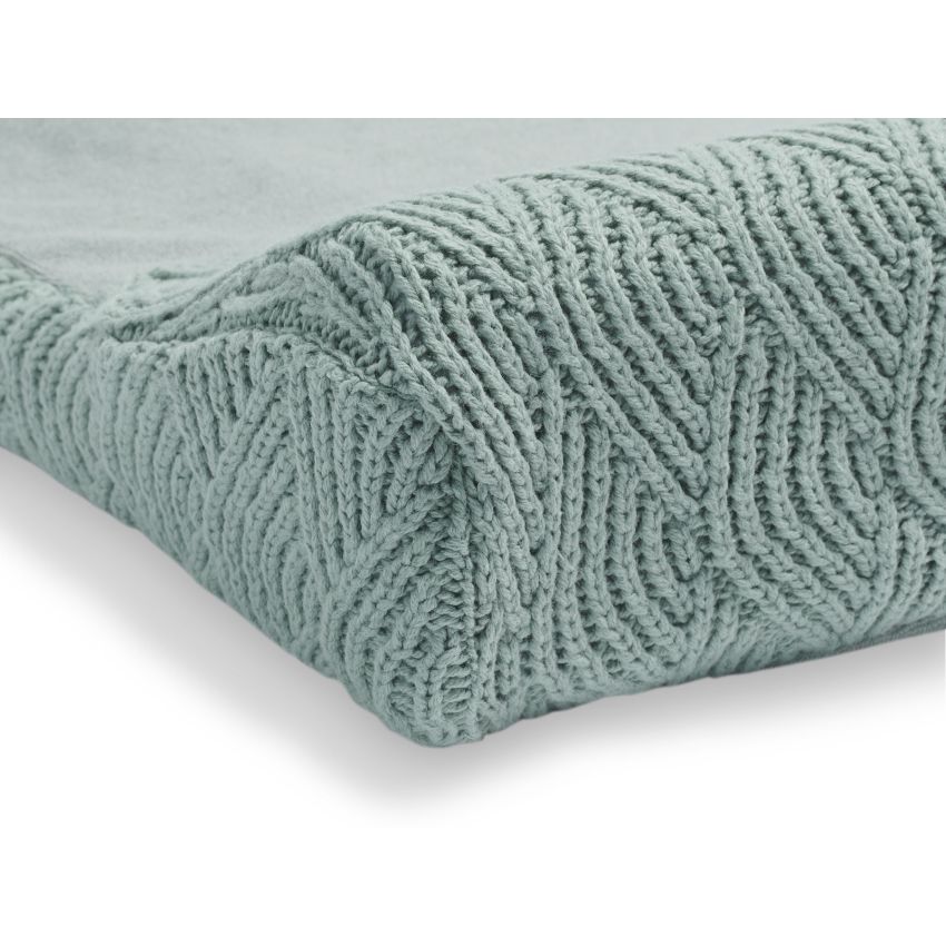 Jollein - Wickelmattenbezug River Strick Ash Green