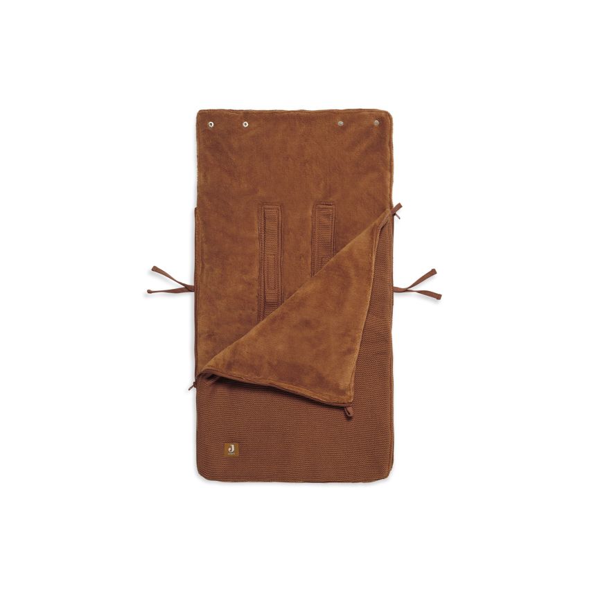 Jollein - Autoschale Fusssack Strickoptik Caramel