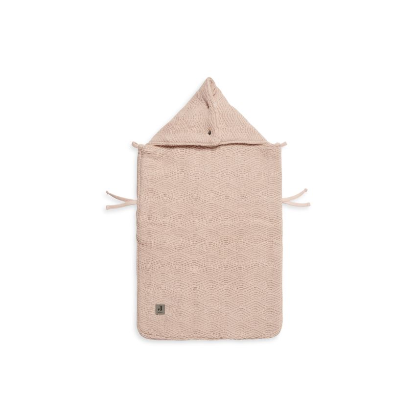 Jollein - Autoschale Fusssack Strickoptik River Pale Pink