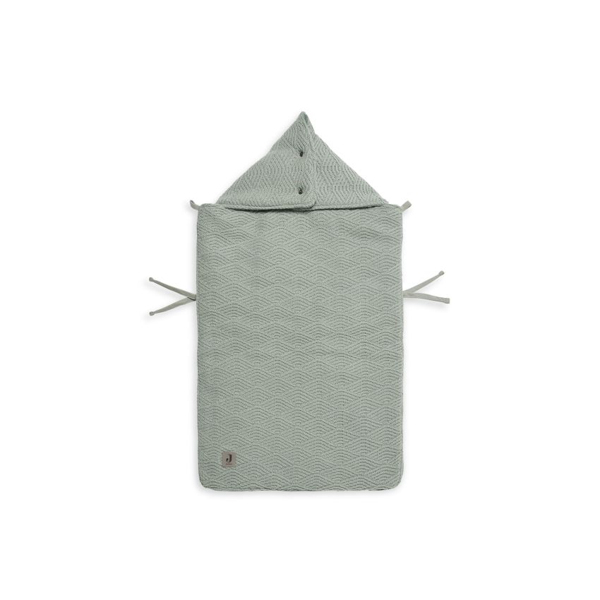 Jollein - Autoschale Fusssack Strickoptik River Ash Green