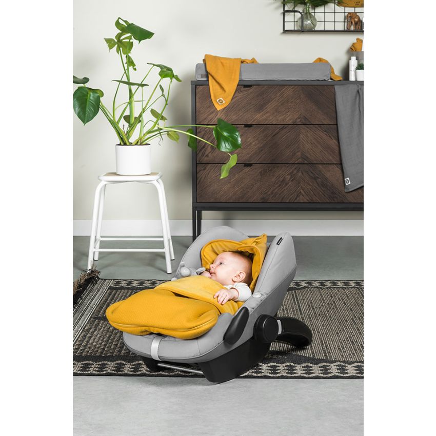 Jollein - Autoschale Fusssack Velvet Mustard