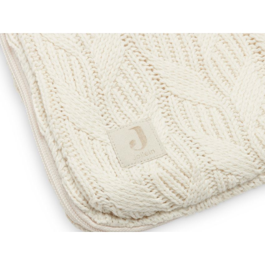 Jollein - Autoschale Fusssack Strickoptik Wellen Ivory