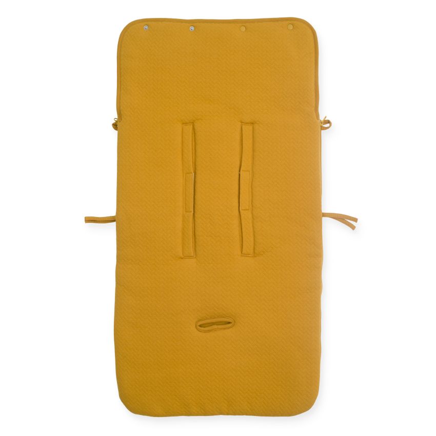 Jollein - Autoschale Fusssack Velvet Mustard