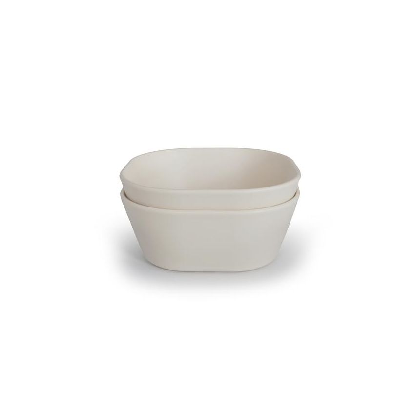 Mushie - 2er Set Schalen Square Ivory