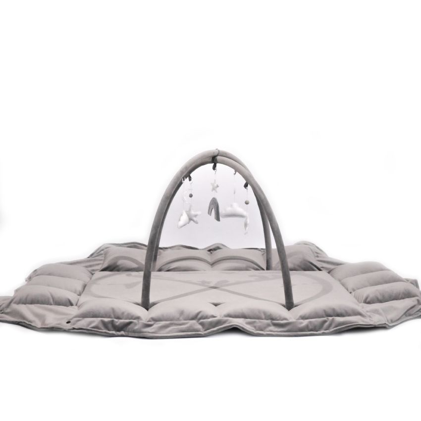 Lilac Sunday - Babyinsel rechteckig 2 in 1 Elvin Grau, Spielzeug grau