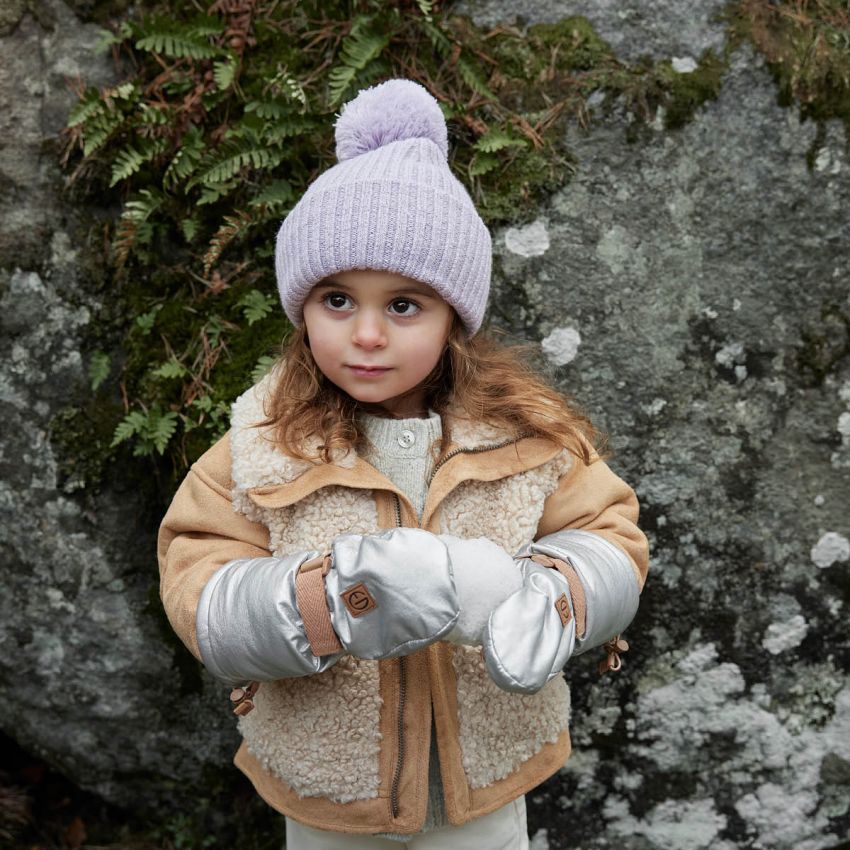 Elodie - Woll- Mütze Pommel Lavender Love