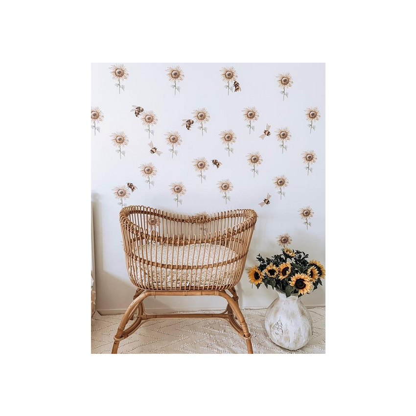 Little Rae Prints - Wandsticker Mini Sonnenblumen