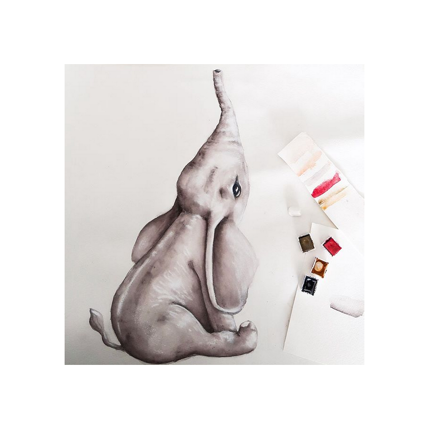 Little Rae Prints - Wandsticker Elefant 100cm