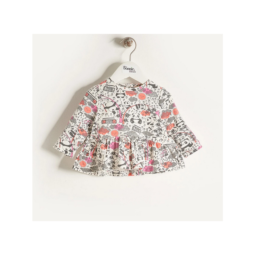 Bonniemob - Shirt Panda Print Frilled