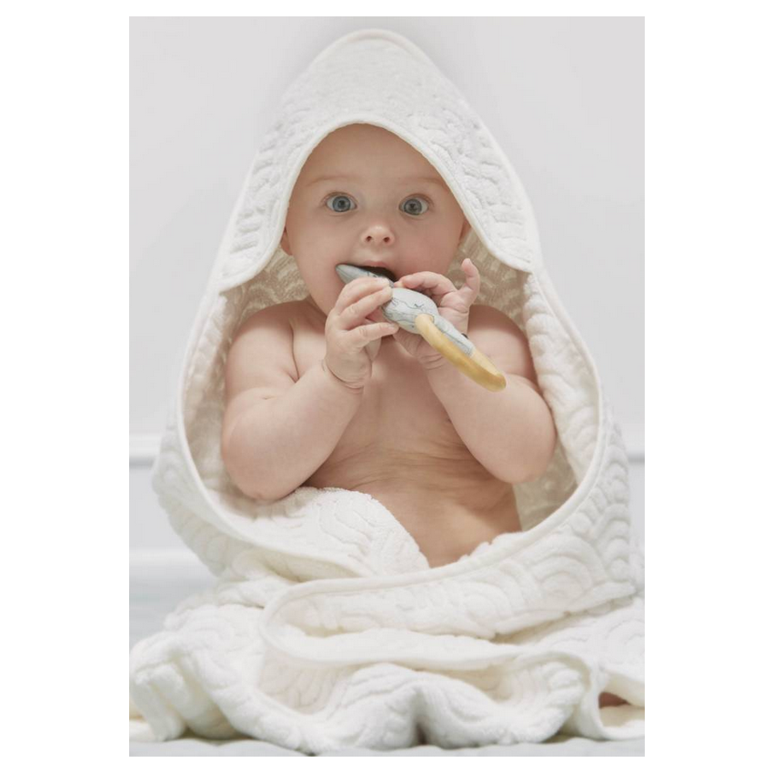 Cam Cam Copenhagen - Kapuzen Badetuch off white Kleinkind