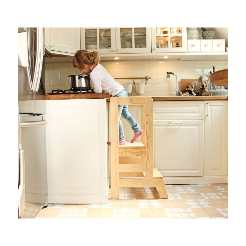 MeowBaby - Küchenhelfer Stuhl Holz nature Basic