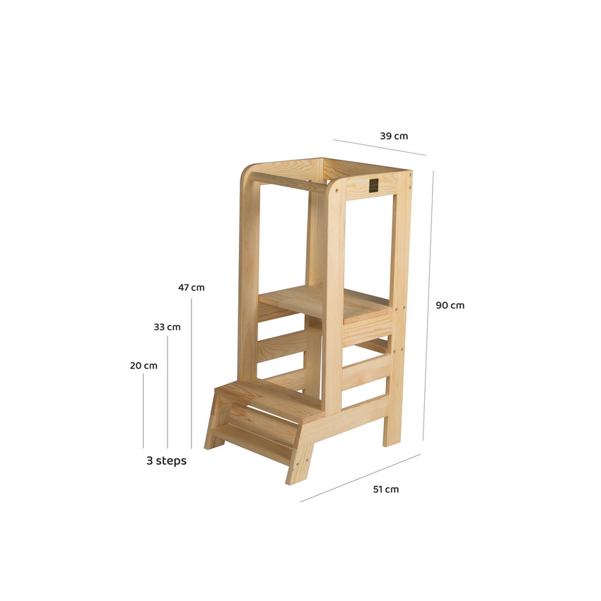 MeowBaby - Küchenhelfer Stuhl Holz nature Basic
