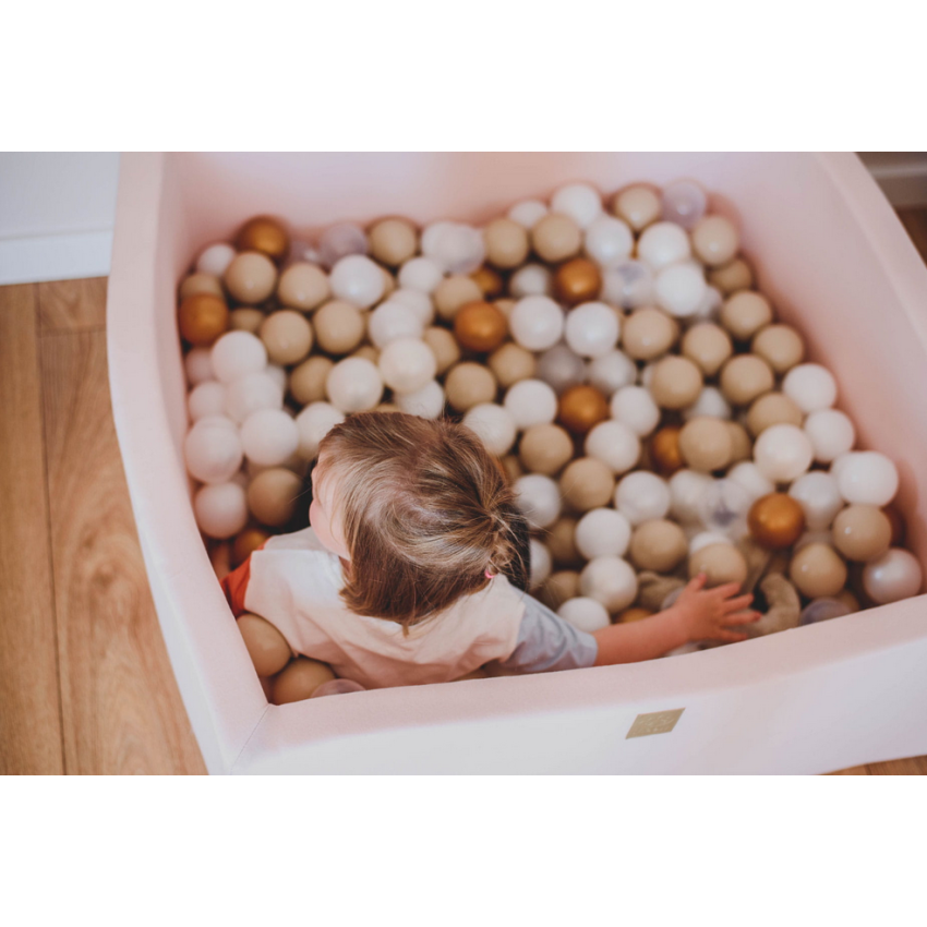 MeowBaby - Bällebad Pink quadratisch ohne Bälle 90x90x40cm