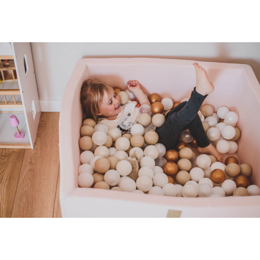 MeowBaby - Bällebad Pink quadratisch ohne Bälle 90x90x40cm