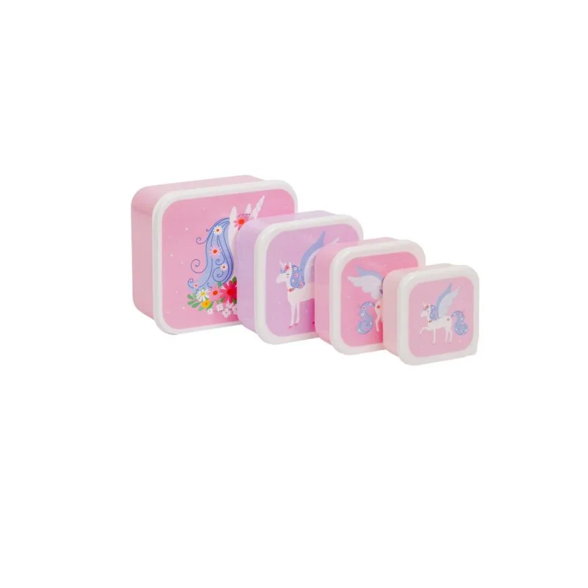 A Little Lovely Company - Brot- und Snackdosen Set: Einhorn