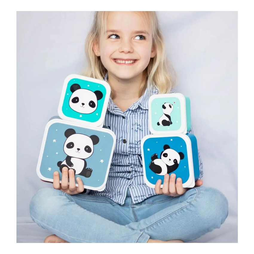 A Little Lovely Company - Brot- und Snackdosen Set: Panda