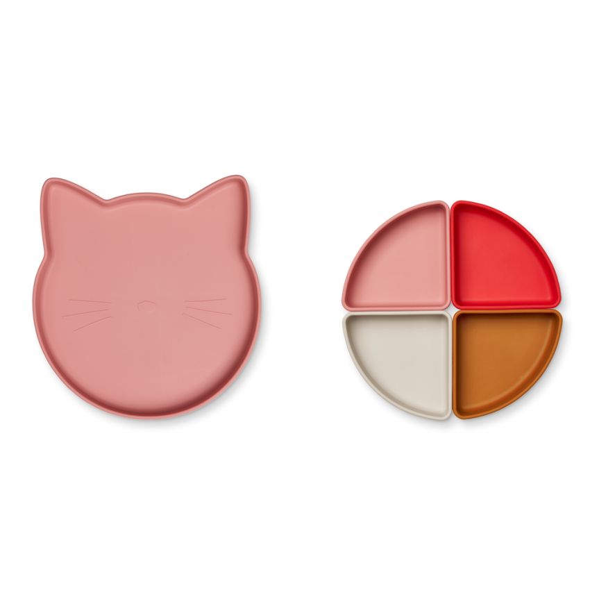 LIEWOOD - Arne Silikon Menü Snackteller Car Raspberry Mix