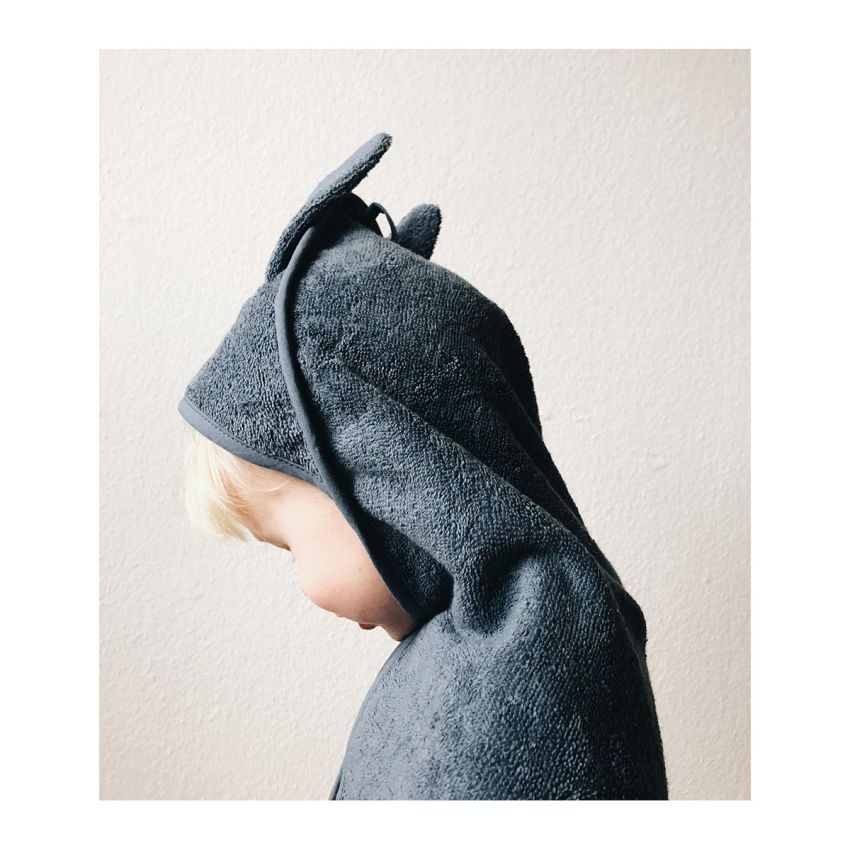 LIEWOOD - Augusta Kapuzen Badetuch Rabbit Blue Wave (Grösse Kleinkind)