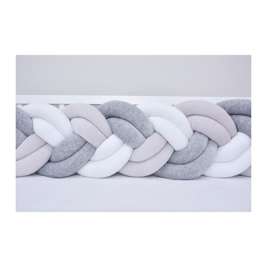 Sparrow - Bettschlange Double weiss - hellgrau - melange