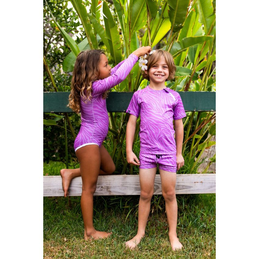 Beach & Bandits - UV Badeanzug Purple Shade Tiger