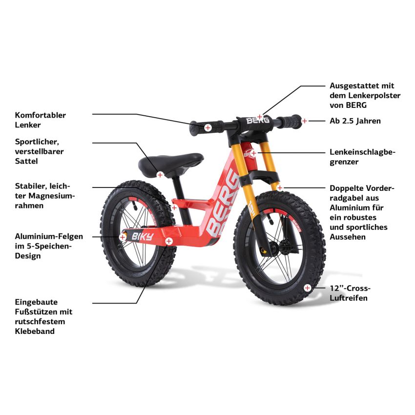 BERG - Laufrad Biky Cross rot