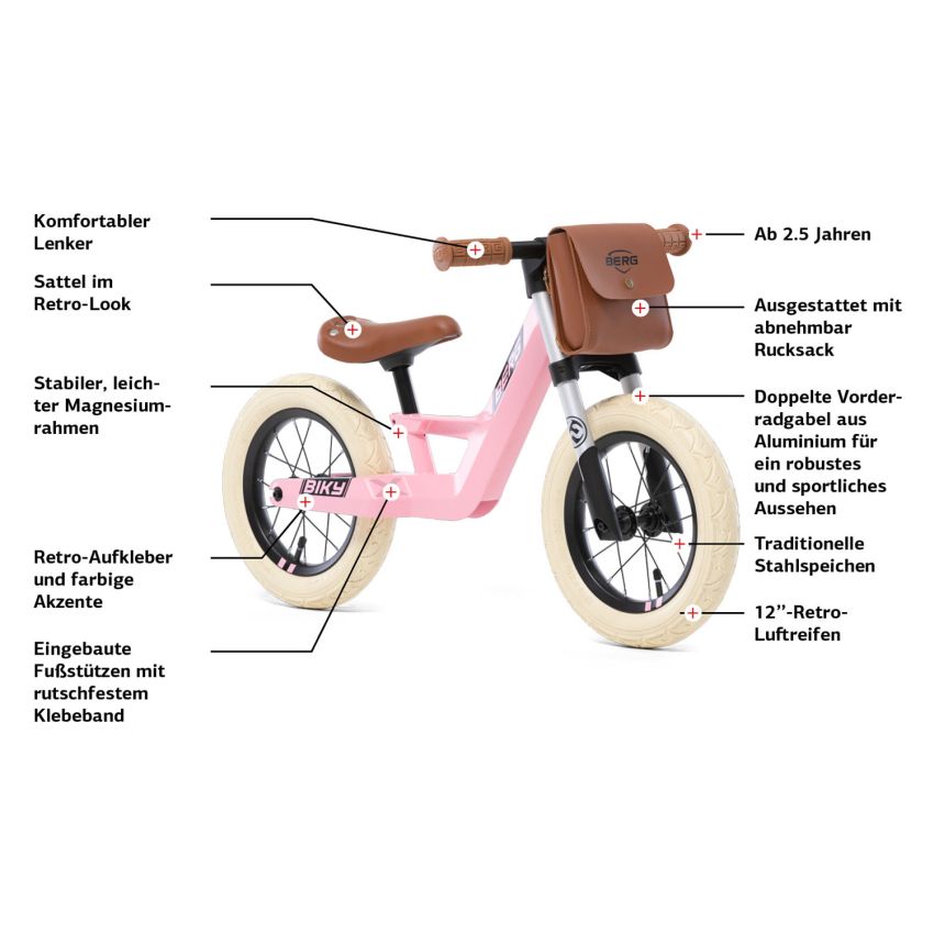 BERG - Laufrad Biky Retro pink