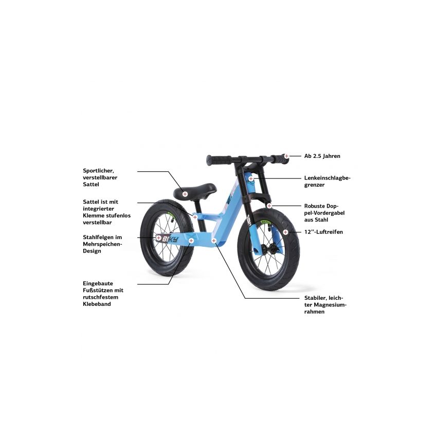 BERG - Laufrad City blau - Handbremse