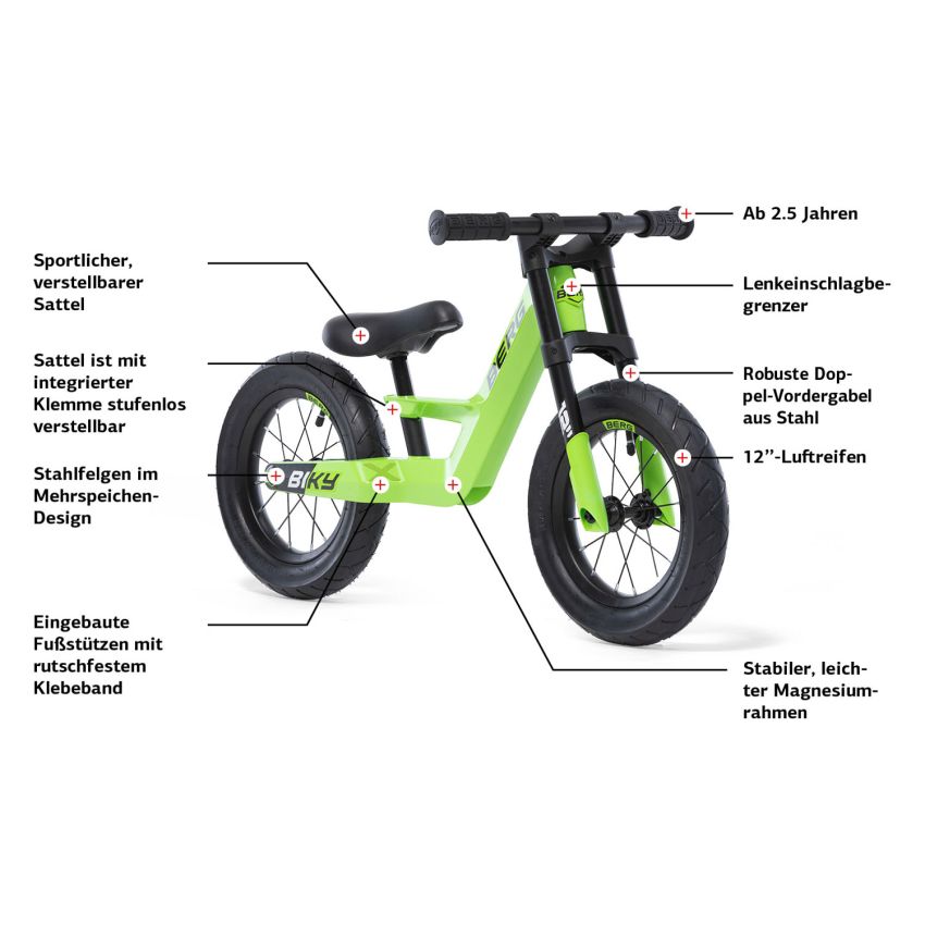 BERG - Laufrad City grün