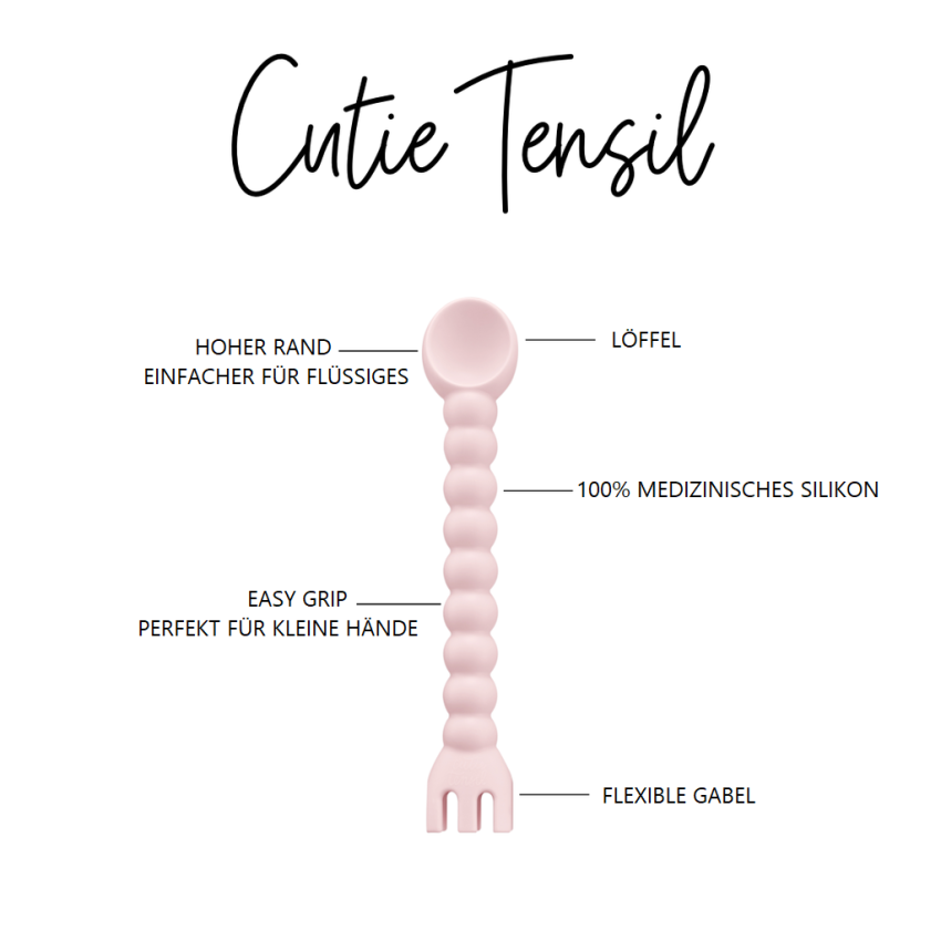 Ryan & Rose - Cutie Tensils Babybesteck Hellgrau