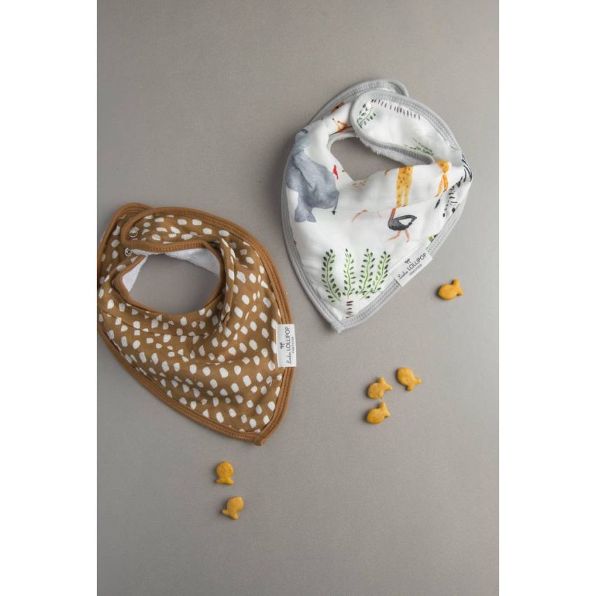 LouLou Lollipop - Bandana Lätzchen 2er Set Safari